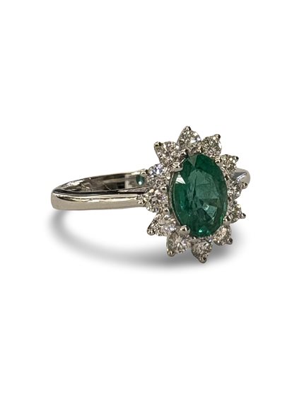 Anello Soranzo Gioielli Donna Pietre Preziose in Oro bianco Smeraldo 0.77 Ct BCO10464830 - BCO10464830